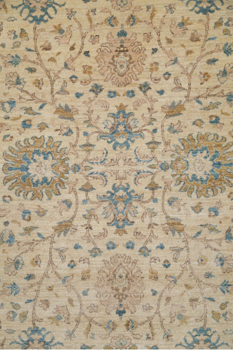 Chobi Beige Hand Knotted 69 X 910 Area Rug 700-109726 Image 1