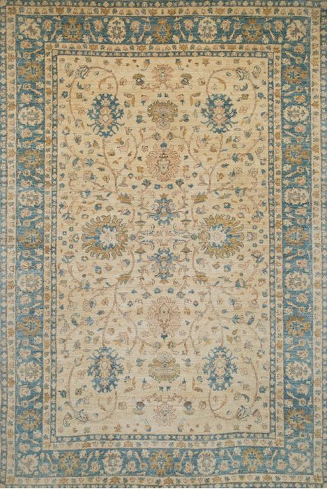 Chobi Beige Hand Knotted 69 X 910 Area Rug 700-109726 Image 0