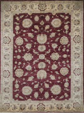 Pakistani Chobi Red Rectangle 8x11 ft Wool Carpet 109729