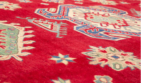 Kazak Red Hand Knotted 611 X 100  Area Rug 700-109734 Image 3