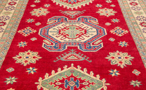 Kazak Red Hand Knotted 611 X 100  Area Rug 700-109734 Image 5