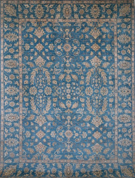 Chobi Blue Hand Knotted 82 X 110 Area Rug 700-109738 Image 0