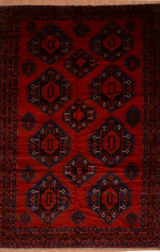 Khan Mohammadi Red Hand Knotted 8'2" X 13'10"  Area Rug 100-109754