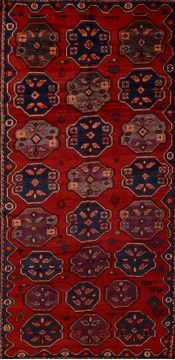 Afghan Khan Mohammadi Red Rectangle 10x13 ft Wool Carpet 109755