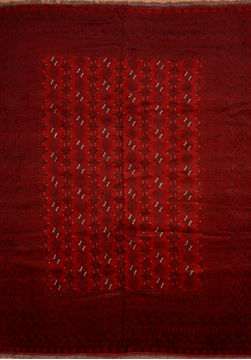 Afghan Khan Mohammadi Red Rectangle 10x13 ft Wool Carpet 109759