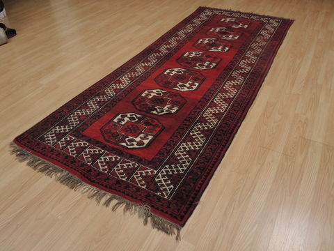 Khan Mohammadi Red Runner Hand Knotted 38 X 94 Area Rug 100-109762 Image 5