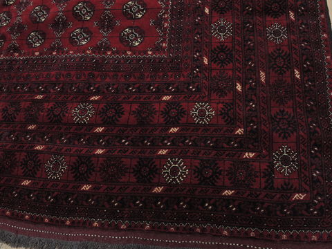 Bokhara Red Hand Knotted 100 X 121 Area Rug 100-109764 Image 6
