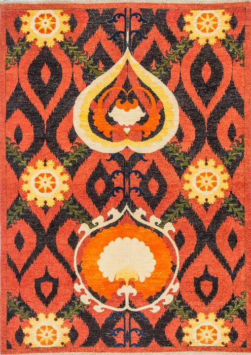 Gabbeh Red Hand Knotted 51 X 611  Area Rug 700-109776 Image 0