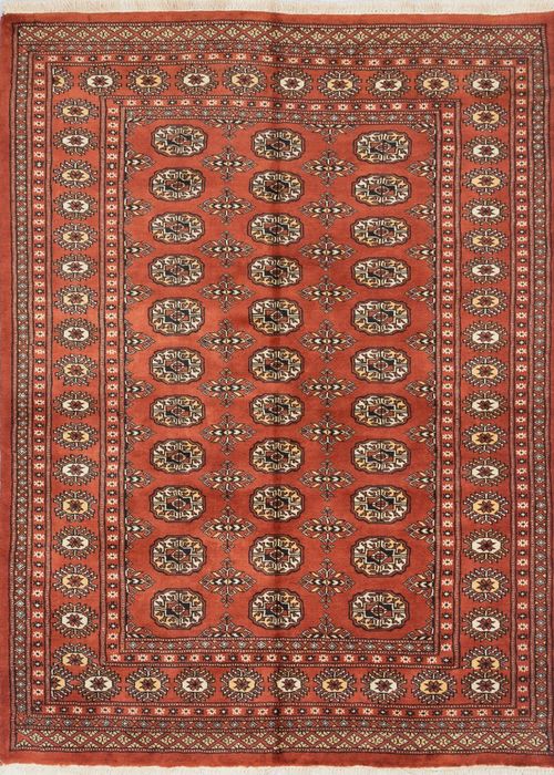 Bokhara Red Hand Knotted 47 X 61  Area Rug 700-109781 Image 0
