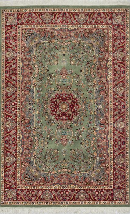 Pak-Persian Green Hand Knotted 49 X 71  Area Rug 700-109787 Image 0