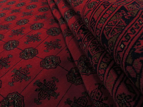 Khan Mohammadi Red Hand Knotted 98 X 125 Area Rug 100-109789 Image 14