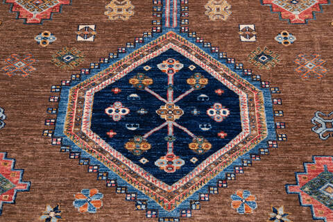 Kazak Brown Hand Knotted 68 X 98  Area Rug 700-109795 Image 3