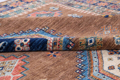 Kazak Brown Hand Knotted 68 X 98  Area Rug 700-109795 Image 5