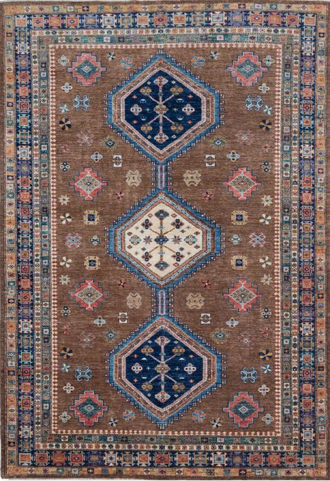 Kazak Brown Hand Knotted 68 X 98  Area Rug 700-109795 Image 0