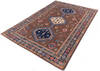 Kazak Brown Hand Knotted 68 X 98  Area Rug 700-109795 Thumb 2
