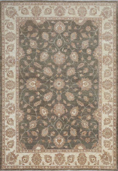 Chobi Green Hand Knotted 68 X 96  Area Rug 700-109798 Image 0
