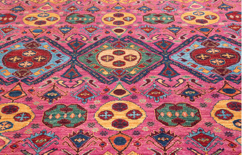 Modern Purple Hand Knotted 611 X 95  Area Rug 700-109799 Image 5