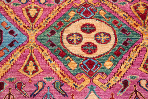 Modern Purple Hand Knotted 611 X 95  Area Rug 700-109799 Image 6