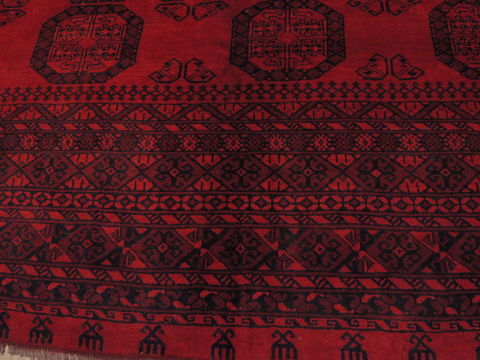Khan Mohammadi Red Hand Knotted 109 X 137 Area Rug 100-109814 Image 9