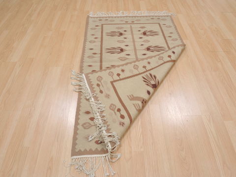 Kilim Beige Flat Woven 30 X 50 Area Rug 100-109816 Image 5