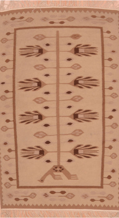 Kilim Beige Flat Woven 30 X 50 Area Rug 100-109816 Image 0