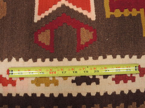Kilim Brown Flat Woven 28 X 51 Area Rug 100-109818 Image 8