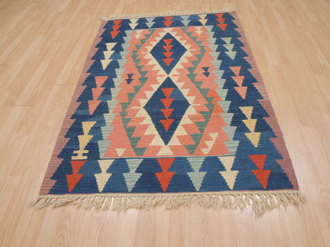 Kilim Orange Flat Woven 38 X 55 Area Rug 100-109819 Image 1