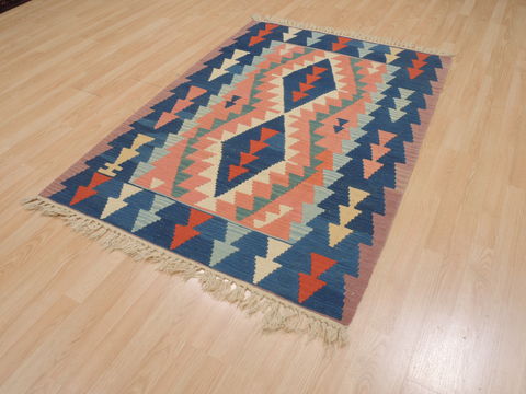 Kilim Orange Flat Woven 38 X 55 Area Rug 100-109819 Image 2