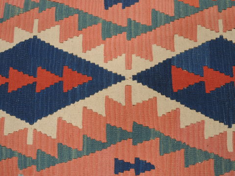 Kilim Orange Flat Woven 38 X 55 Area Rug 100-109819 Image 4