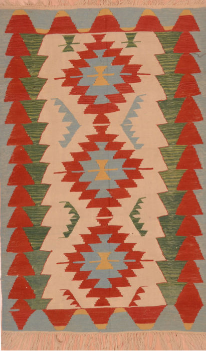 Kilim Red Flat Woven 37 X 59 Area Rug 100-109821 Image 0
