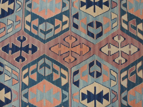 Kilim Blue Flat Woven 37 X 56 Area Rug 100-109822 Image 5