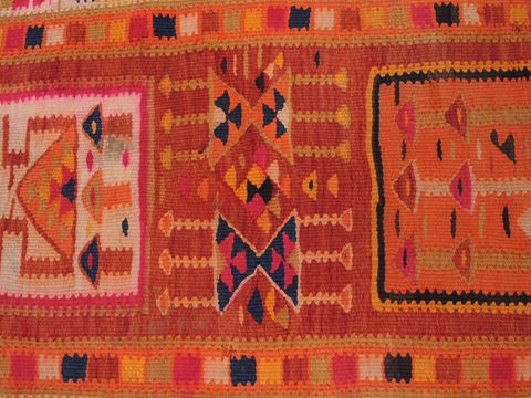 Kilim Orange Runner Hand Knotted 210 X 82 Area Rug 100-109825 Image 7