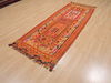Kilim Orange Runner Hand Knotted 210 X 82 Area Rug 100-109825 Thumb 2