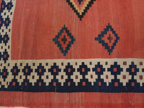 Kilim Red Flat Woven 34 X 37  Area Rug 100-109830 Image 3