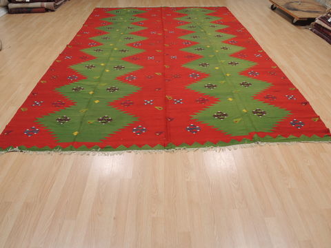 Kilim Green Flat Woven 80 X 128 Area Rug 100-109832 Image 4
