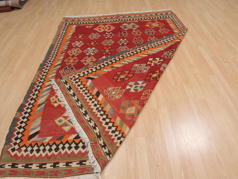 Kilim Red Flat Woven 51 X 76 Area Rug 100-109835 Image 5