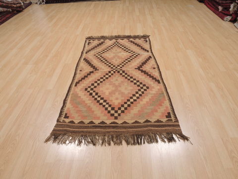Kilim Brown Flat Woven 32 X 63 Area Rug 100-109836 Image 1