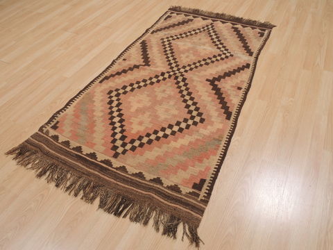 Kilim Brown Flat Woven 32 X 63 Area Rug 100-109836 Image 2