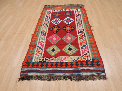 Kilim Red Flat Woven 31 X 60 Area Rug 100-109837 Image 1