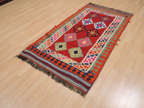 Kilim Red Flat Woven 31 X 60 Area Rug 100-109837 Image 2