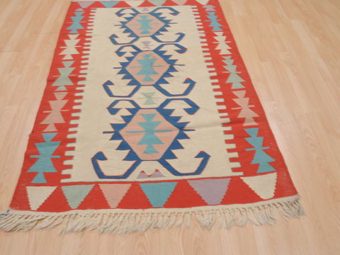 Kilim Red Flat Woven 39 X 58 Area Rug 100-109839 Image 1