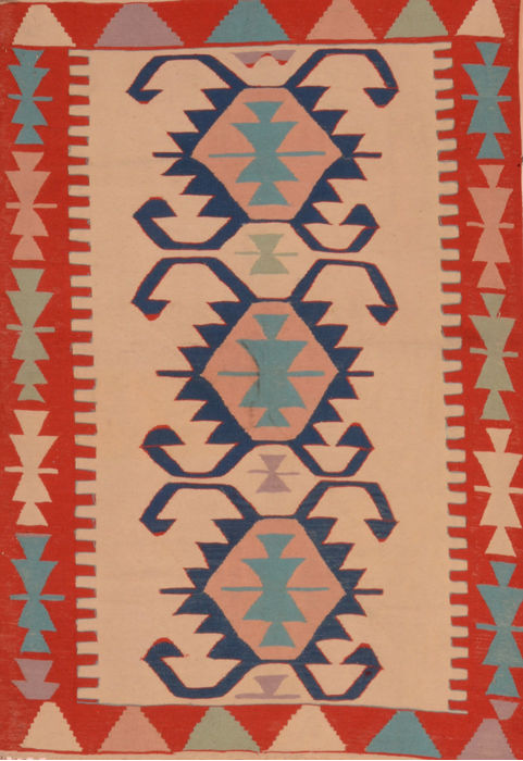 Kilim Red Flat Woven 39 X 58 Area Rug 100-109839 Image 0