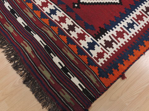 Kilim Red Runner Flat Woven 39 X 101 Area Rug 100-109842 Image 4