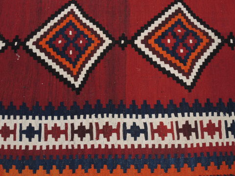 Kilim Red Runner Flat Woven 39 X 101 Area Rug 100-109842 Image 5