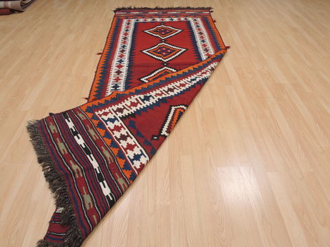 Kilim Red Runner Flat Woven 39 X 101 Area Rug 100-109842 Image 7