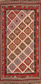 Kilim Beige Flat Woven 4'9" X 9'4"  Area Rug 100-109844