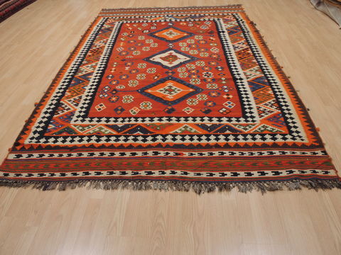 Kilim Orange Flat Woven 63 X 910 Area Rug 100-109847 Image 1