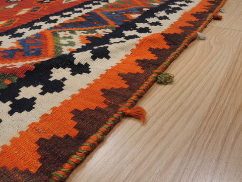 Kilim Orange Flat Woven 63 X 910 Area Rug 100-109847 Image 7