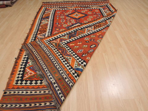 Kilim Orange Flat Woven 63 X 910 Area Rug 100-109847 Image 8