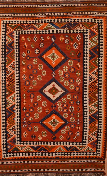 Kilim Orange Flat Woven 63 X 910 Area Rug 100-109847 Image 0